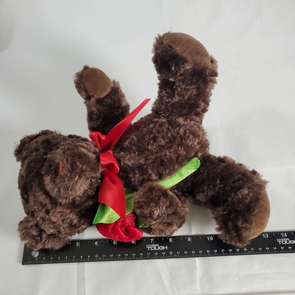Dan Dee Bear Plush Rose Brown Stuffed Animal 13" - Picture 7 of 7